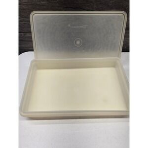 Vintage Tupperware 794-8 Rectangular Sheer Storage Container with Lid 795-7 USA